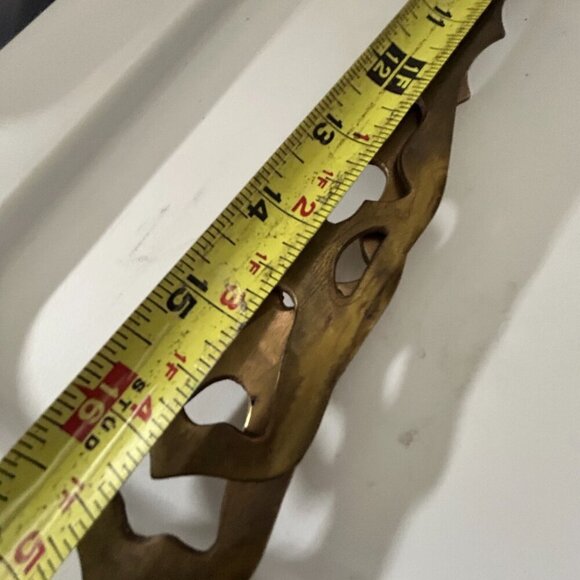 Italian Vintage Brass Hanging Fork and Strainer Spoon Cooking Utensils 16" Decor - Picture 14 of 14